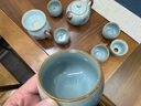 古晏瓷景德镇千里江山汝窑功夫茶具套装天青珐琅彩陶瓷茶壶盖碗轻奢礼品 10头天青汝窑千里江山茶壶茶具 实拍图