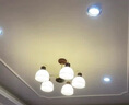 凡真北欧客厅吊灯简约北欧原木风全屋灯具组合套餐创意大气餐厅卧室灯 金+胡桃木色3头50CM三色变光 实拍图