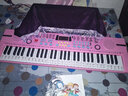 八度宝贝（Octavebaby）BD-612多功能电子琴初学者儿童智能跟弹61键液晶显示乐器带麦克风 公主粉+琴架+耳机+琴罩 实拍图