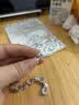 XUPING旭平首饰合金时尚【四叶花】彩宝系列镶嵌人造石手链送礼饰品 白色，约50-56圈口 实拍图