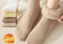 雪中飞【冬季新品】袜子女冬季加绒超厚保暖拉绒袜女士长筒保暖袜5双装 实拍图