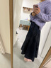 Levi's李维斯冰酷系列25春夏新款女士美式高街压褶蓝色牛仔半身裙 牛仔蓝 XS (24) 实拍图
