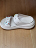 卡骆驰（CROCS）经典泡芙凉鞋舒适耐磨坡跟泡芙鞋户外拖鞋|207670 骨白色-2Y2(含智必星) 39 (240mm) 实拍图