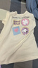史努比儿童纯棉短袖t恤2025新款时尚男女童夏季上衣中大童夏装 方心努比米白 160 实拍图