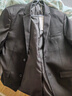 罗蒙（ROMON）西服男士小西装外套职业正装修身休闲伴郎服 黑色2XL 实拍图