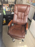 凯联（KAILIAN）真皮老板椅可躺牛皮大班椅子商务电脑椅书房家用舒适久坐办公座椅 【店长推荐】黄棕色+搁脚 纳帕皮＋按摩 实拍图