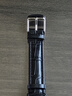 istrap真皮表带男女士牛皮表链适用天梭力洛克1853浪琴天王dw精工西铁城卡西欧海鸥飞亚达阿玛尼手表带 黑色同色线丨银色针扣 15mm 实拍图