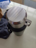 保温杯男士316不锈钢全钢保温壶便携泡茶杯大容量茶水分离水杯子 黑色1500ml[智能盖/带杯套] 实拍图