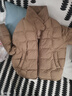 坦博尔轻薄羽绒服女短款翻领宽松舒适衬衫式女士外套330226D坚果壳色160 实拍图