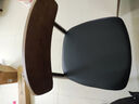 远舰全实木椅子餐椅家用靠背椅中古风原木风奶油风书桌椅简约餐桌椅子 胡桃木色+黑色皮软包 1把（整装发货免安装 两把起发） 实拍图