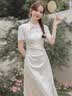 艾珠儿（Aizhuer）夏季女装2026年新款长裙国风少女新中式气质穿搭汉服旗袍连衣裙子 白色裙子 M 实拍图
