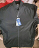 罗蒙（ROMON）棒球领休闲夹克衫男士秋冬中青年短款百搭干部防风外套 3J205507黑色 4XL (195) 建议170-190斤 实拍图