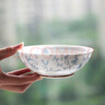 和风四季景德镇日式釉下彩家用餐具餐厅陶瓷饭碗面碗汤碗圆盘碗碟组合套装 花蔓草6英寸浅菜碗（500ml) 实拍图