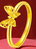 周大生黄金戒指足金精美蝴蝶戒指活口可调节送女友老婆情人节礼物 约2.1g 实拍图