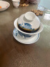 苏氏陶瓷三才盖碗手绘青花陶瓷薄胎功夫泡茶碗带两个茶杯礼盒装 实拍图