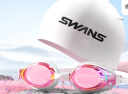 SWANS泳镜日本进口防水防雾高清泳帽套装近视游泳眼镜潜水装备镀膜粉白 实拍图