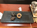 源韵 排水功夫茶盘大号天然乌金石茶盘小号石头茶台石材茶具石质茶托  60*30*3 实拍图