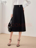 初申半身裙女复古高腰中长款设计感通勤优雅气质A字裙S136B2752 实拍图