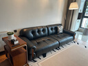 儒黛真皮沙发樱桃实木中古风黑色直排头层牛皮客厅高档小户型简约法式 樱桃木-2.3米直排-可视面真皮 Ultra 细腻肤感半青皮（1.4-1.6mm） 实拍图