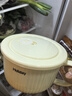 川岛屋（KAWASIMAYA） 陶瓷碗上班族可微波炉加热专用饭碗带盖圆型保鲜碗便当盒 手柄保鲜碗+双耳保鲜碗(奶黄) 实拍图