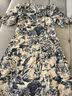 德玛纳（dme）【名媛仿丝a字裙】2025夏季V领印花连衣裙女中长款 实拍图