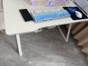 甄严选电脑桌台式电竞桌椅套装组合桌子办公家用桌学习桌书房书桌写字桌 【白架+白碳纤纹面】单桌120*60 实拍图