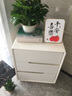 鸿蓝全实木斗柜客厅收纳柜靠墙奶油风卧室床尾储物柜沙发旁立柜大容量 55长白色三斗柜 55*40*66 整装 实拍图