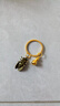 一鸣惊人金蝉买彩打牌豪运男女创意运进连连黄铜车挂件高档钥匙扣 蝉+葫芦挂件 实拍图