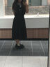 MR.KA夏季套装裙学院风连衣裙大码女装微胖遮肚教资面试学生收腰裙子 卡其色 M 90-100斤 晒单实拍图
