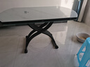 冠喻升降茶几餐桌两用多功能可简约伸缩小户型茶几桌折叠移动简约茶几 雪山亮白135 玻晶石（品质款） 实拍图