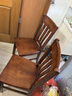 岳虎 免安装整装全实木椅子家用靠背椅餐厅简约饭店木椅子实木餐椅 18款红棕色(不用安装，整装发货) 全实木款 实拍图