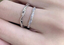 中国黄金（CHINA GOLD）莫比乌斯环情侣对戒轻奢小众设计999足银男女戒指一对 【刻字代写贺卡】情侣戒指【玫瑰礼盒】 开口可调节 实拍图