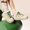 斐乐（FILA）斑斓鞋ROSETTA女鞋板鞋新款面包厚底鞋复古休闲鞋 灰白/奶油黄绿-ML 38 实拍图