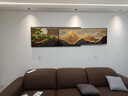 唤墙 客厅装饰画现代简约沙发背景墙壁画新中式大气靠金山水叠加挂画 发财金山 180x50cm(适合2.5米沙发)晶瓷 实拍图