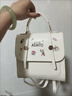 途尊2025新款洋气感复古卡通新款学院风流行纯色时尚手提双肩小方包 晴雪白【裸包】 实拍图