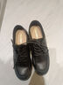 木林森乐福鞋女气质百搭妈妈鞋通勤系带小皮鞋女士单鞋 黑 38  实拍图