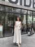艾珠儿（Aizhuer）2026新款御姐高级感穿搭无袖连衣裙子女夏季法式气质收腰套装长裙 杏色 M 实拍图