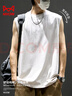 猫人【100%棉】背心男纯棉宽松无袖上衣男士纯色打底运动健身坎肩 实拍图