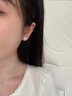 欧礼纯银耳钉女气质时尚银饰耳饰足银耳钉母亲节礼物送女友情人节礼物 璀璨四叶草耳钉 实拍图