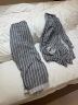 无印良品（MUJI）男式无侧缝双层纱织睡衣家居服 浅蓝色条纹5S L  实拍图