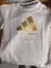 阿迪达斯（adidas）2025新款短袖儿童T恤夏季户外运动休闲百搭短袖 白+金 140 实拍图