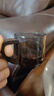 极素玻璃小茶杯品茗杯带把手胡桃木防烫家用办公室轻奢高档透明水杯子 合欢品茗杯_四个 200mL以下 实拍图