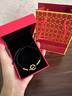 中国黄金（CHINA GOLD）平安扣手链男女情侣款同心圆编织手绳足金转运珠本命年生日礼物 平安扣手链【轻版一对】 实拍图