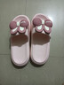秋致夏新款厚底拖鞋女士夏季居家宿舍可爱兔子蝴蝶结凉拖鞋浴室防滑外穿 粉色 35-36 实拍图