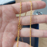 莱绅通灵母亲节礼物克拉恋人黄金足金素链O字链侧身链水波链百搭锁骨链 约7.6g水波链-按实收多退少补 实拍图