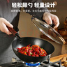 阎铁匠章丘小铁锅奶锅炒锅炒菜锅一人食平底无涂层家用熟铁锅电磁炉24cm 实拍图