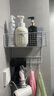 墙上壁挂宿舍免打孔浴室架子厨房收纳挂篮卫生间收纳整理置物架 白色中号+四个钩 1层 实拍图