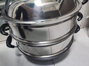 中轶（INYI）大炒锅加深无涂层铸铁锅生铁锅蒸炖锅炒菜锅燃气电磁灶通用大容量 32cm套装【二层蒸笼】 32cm 实拍图