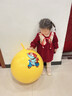 羊角球儿童感统训练蹦蹦球幼儿园宝宝健身跳跳球充气骑坐弹跳玩具 加厚45cm红色熊猫【材质/强承重 实拍图