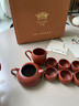 苏蔻宜兴紫砂套装大红袍茶具套装纯手工精品高端紫砂壶礼盒装 半月一壶六杯 实拍图